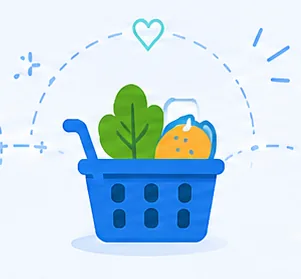 Grocery basket icon