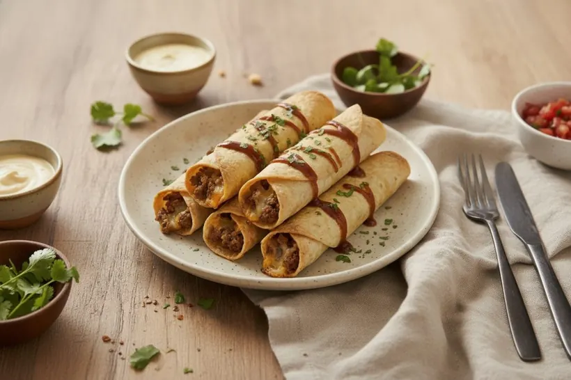 Cheesy Beef Taquitos