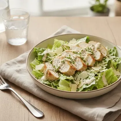 Grilled chicken Caesar salad without croutons