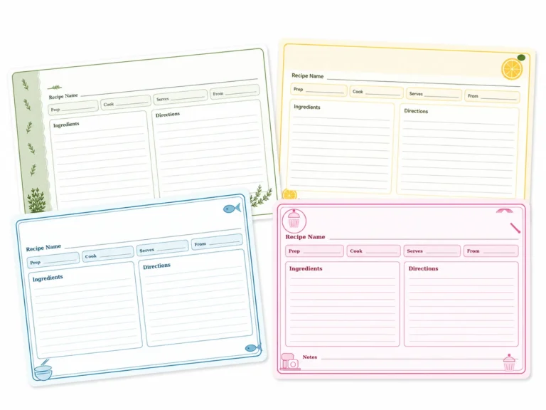 Pack 1: Simple Recipe Cards preview