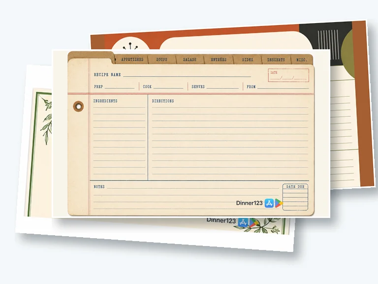 Pack 2: 3×5 Contemporary Recipe Cards preview