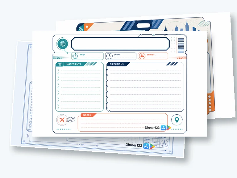 Pack 4: 3×5 Creative Recipe Cards preview
