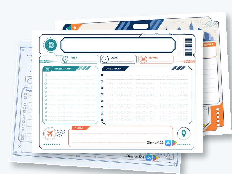 Pack 4: 5×7 Creative Recipe Cards preview