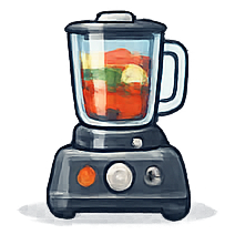 High-performance kitchen blender for tough ingredients