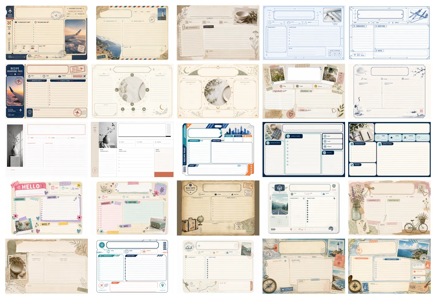 All 25 Creative Recipe Card designs