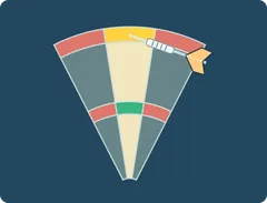 Classic pub golf darts rules illustration: the double on your hole scores one stroke