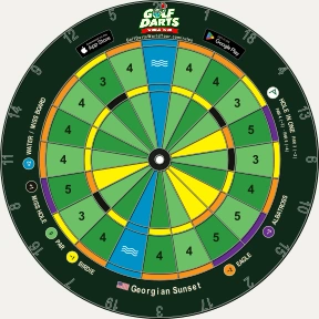 Georgian Sunset dartboard design