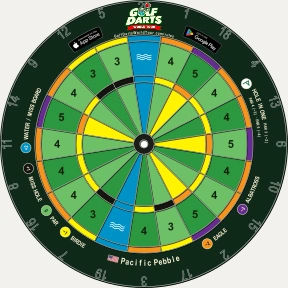 Pacific Pebble dartboard design